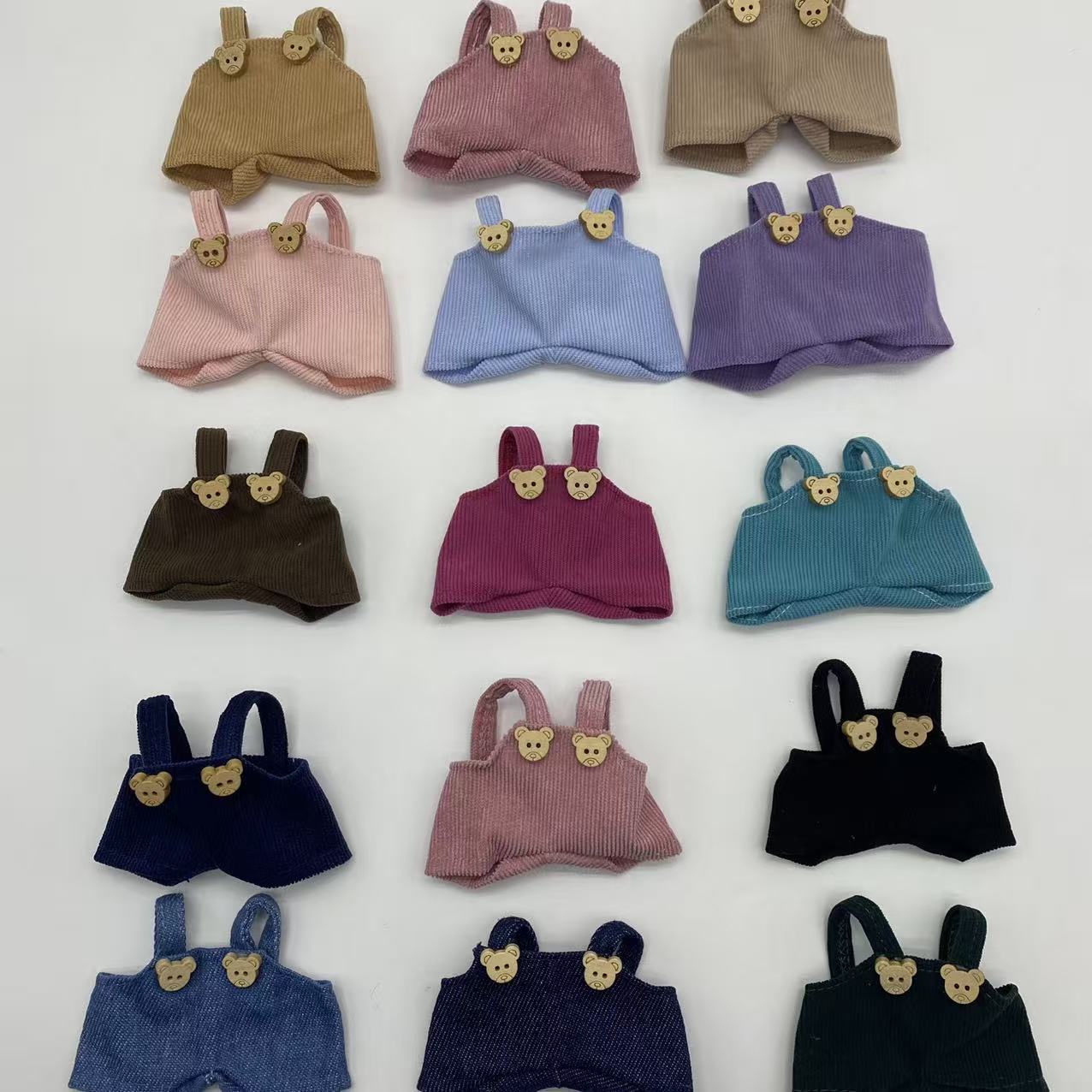 10cm Kt cat doll clothes overalls Wallace and Gromit Labubu cotton doll pendant dress clothes