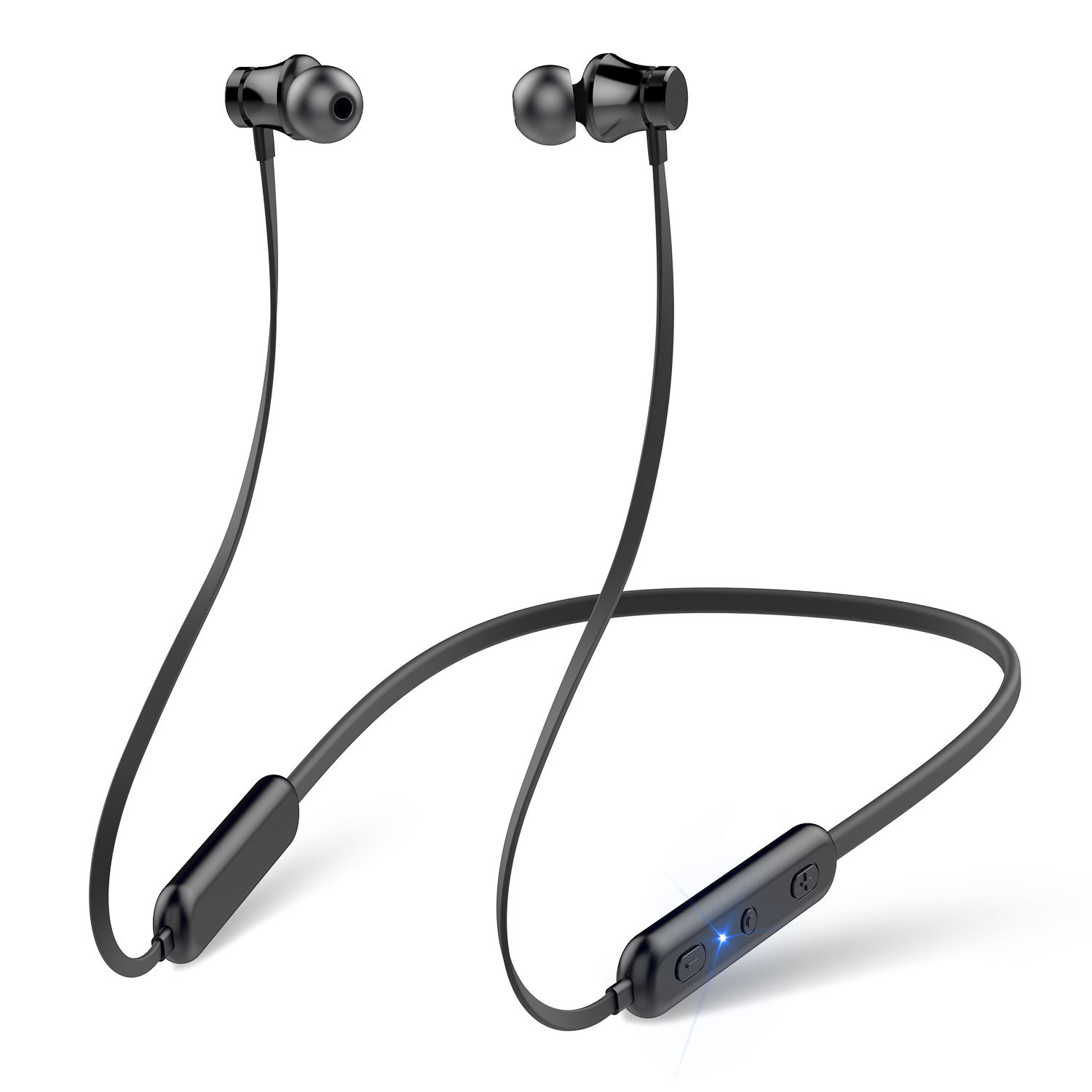 Neckband Bluetooth headset W7 metal magnetic 16H ultra-long battery life metal in-ear headset