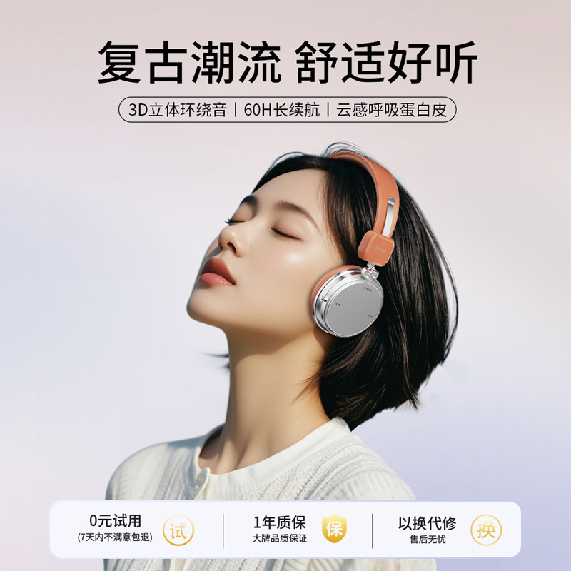 EZCO Over-Ear Bluetooth Headphones Upgraded HIFI Sound ENC Call Smart Noise Canceling Comfortable R1