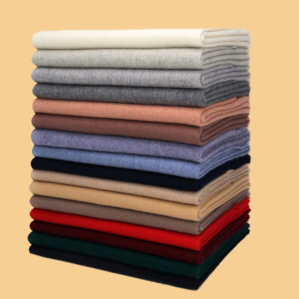 Inner Mongolia autumn and winter women's solid color wool scarf men's plain lamb fleece shawl thick cape