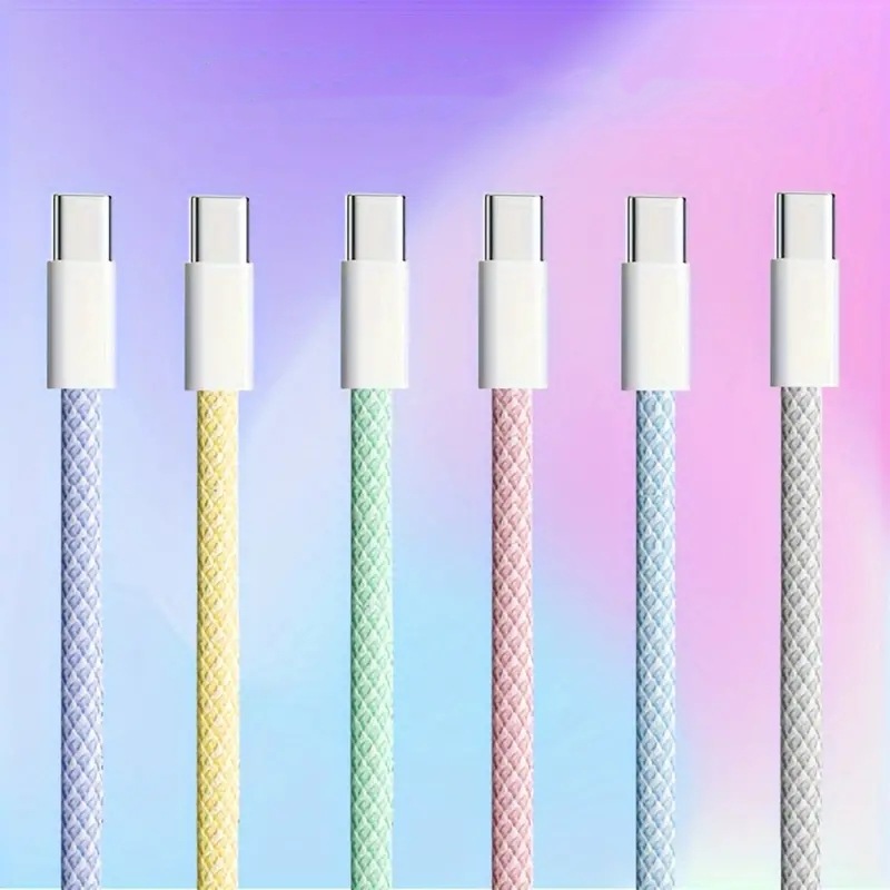 PD 60W Fast Charging Data Cable for Apple 15 Plus Braided Cable iPhone 15 Pro MAX 48 Braid Charging