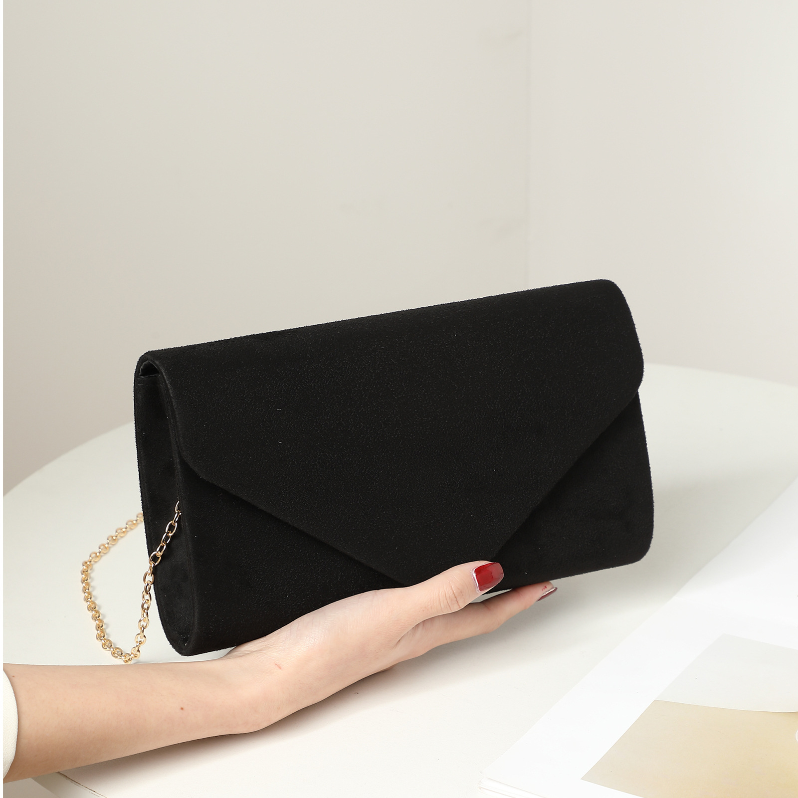 Simple Evening Bag Women's Clutch Bag Chain Crossbody Envelope Bag Party Wedding Evening Dress Bag