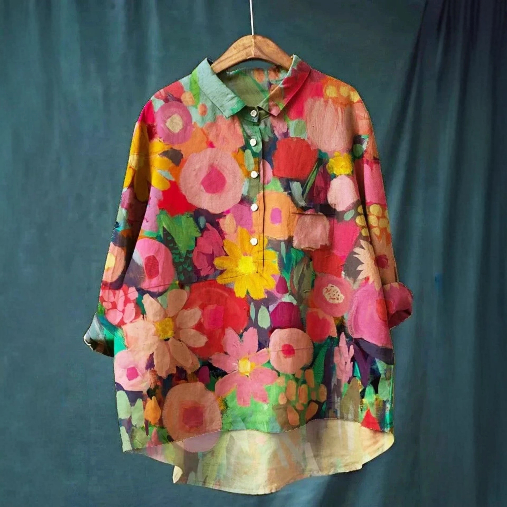 2026 Independent Station Summer Women's New Floral Pullover Long Sleeve Shirt