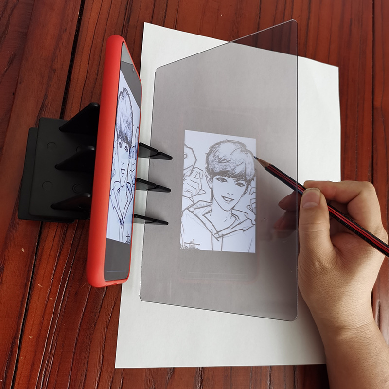 Drawing optical tracing drawing board, universal for mobile phone and tablet, projection copy table, sketch line draft anime stand
