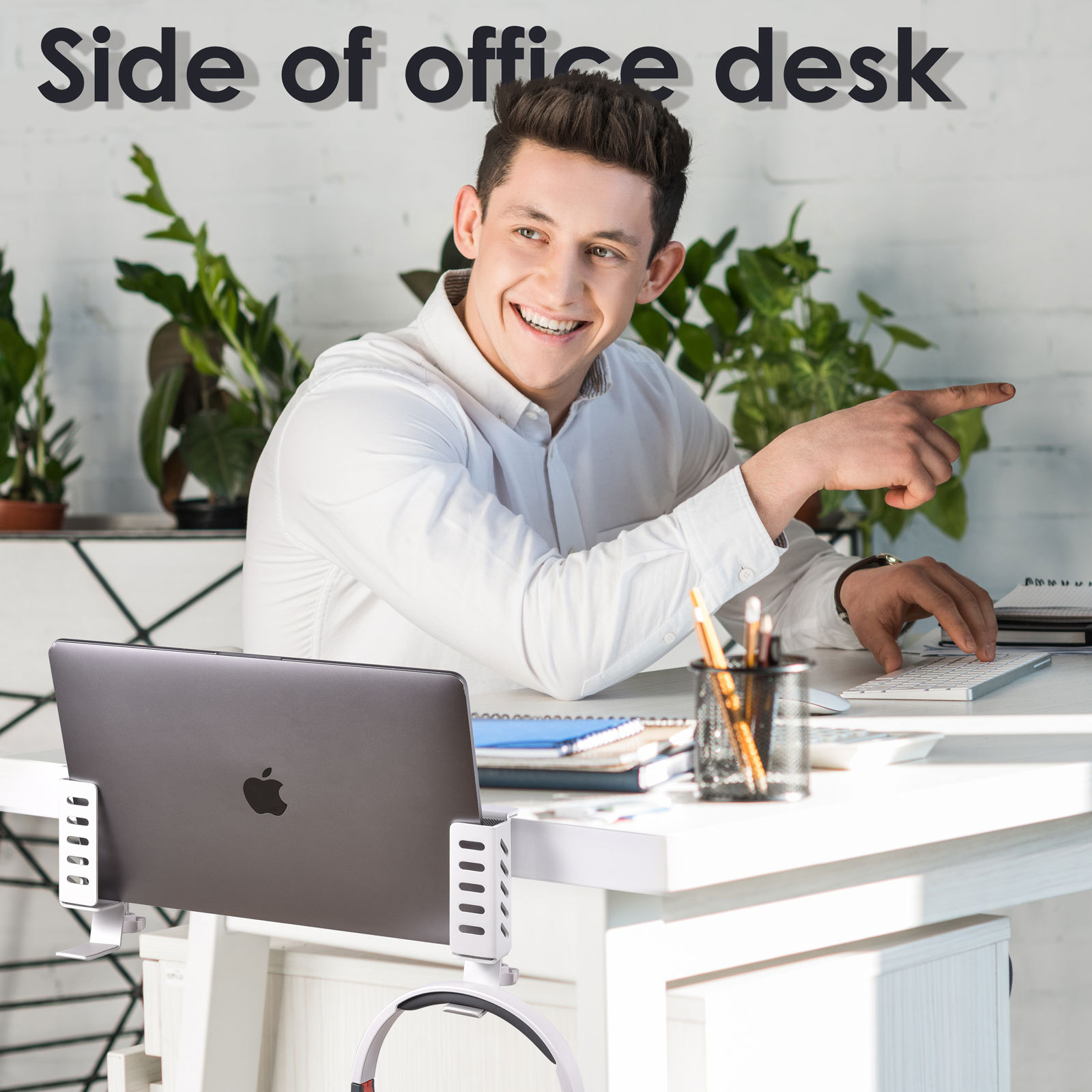 2024 new laptop stand, file storage, no drilling, side tablet computer heat dissipation