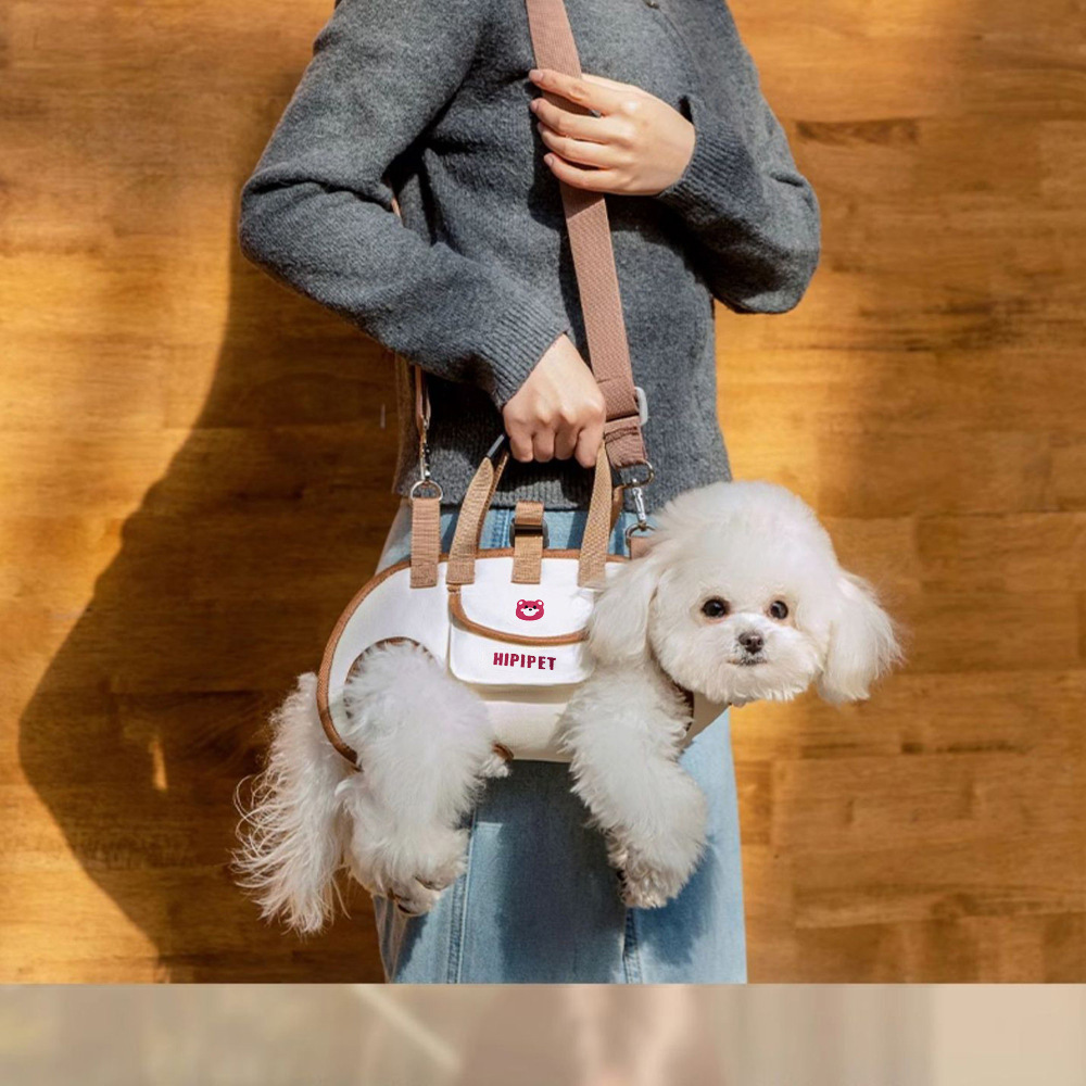 Dog Backpack Shoulder Handheld Pet Travel Backpack Portable Breathable Crossbody Strap Pet Supplies