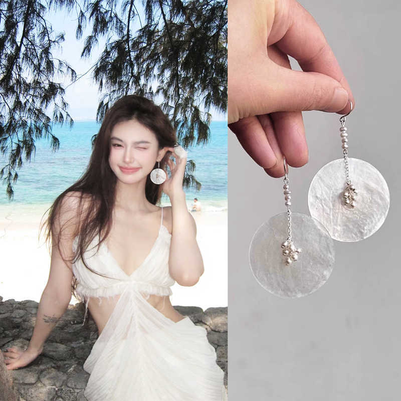 Irregular Metal Disc Earrings Niche Ear Accessories