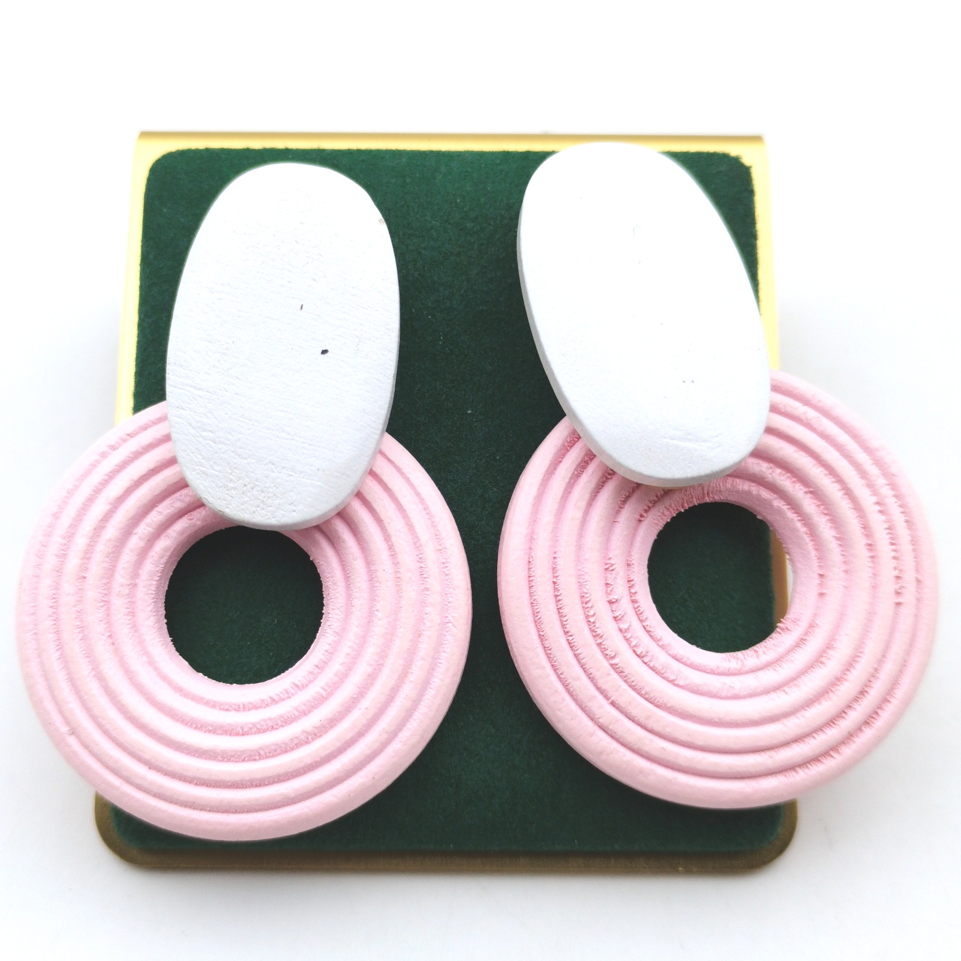 New exaggerated geometric acrylic circle earrings