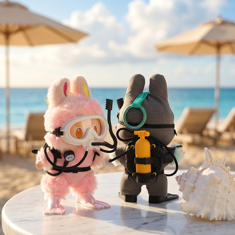 Suitable for Labubu labubu 17cm Doll Clothes Accessories Professional Diving Equipment Swimming Sports Scuba Set
