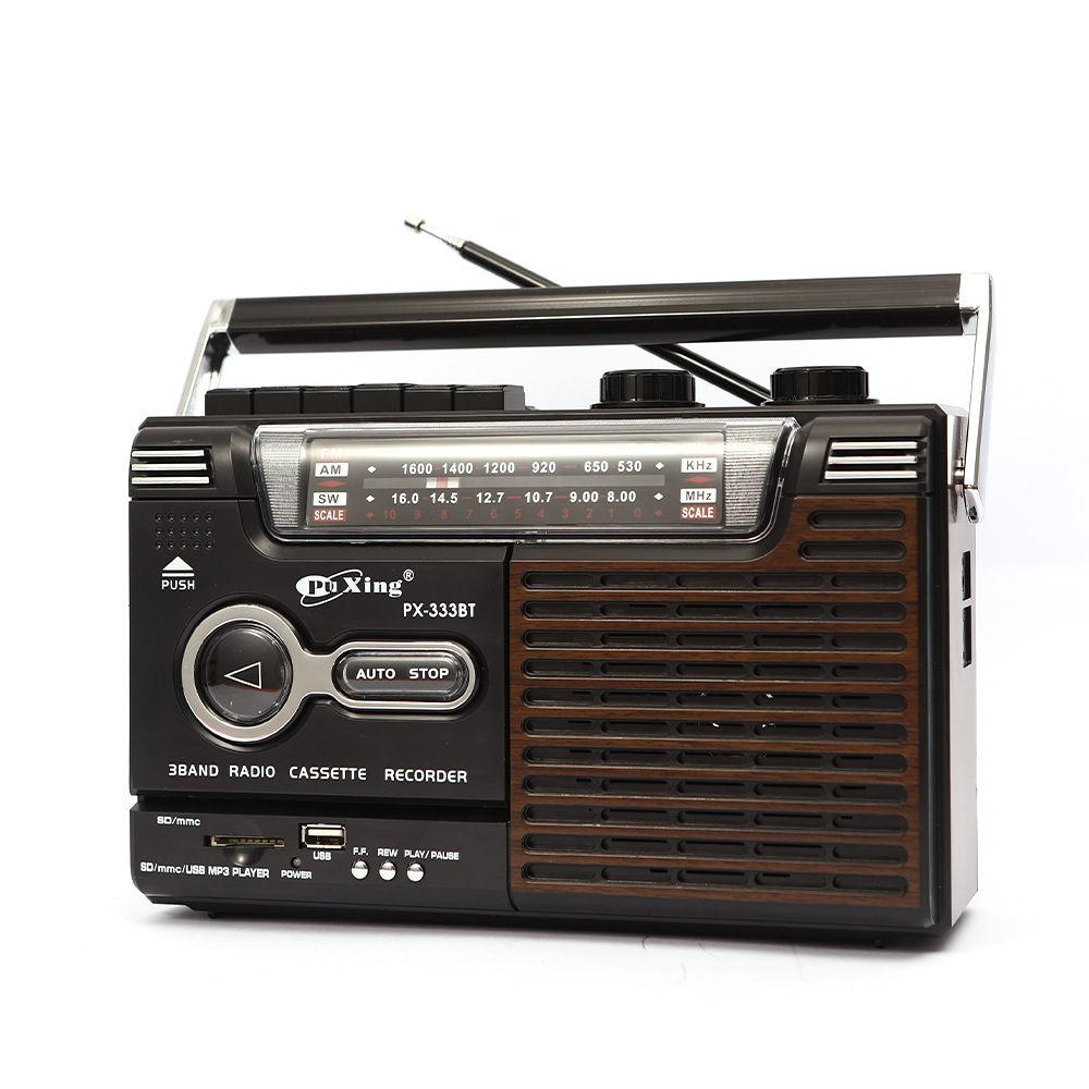 Vintage Multi-Band Radio, Multifunctional Loud Volume Retro Cassette Player Bluetooth Radio