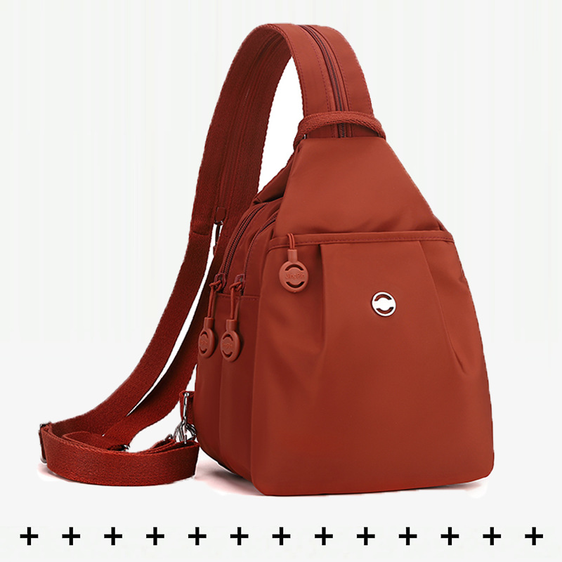 Double-shoulder bag small 2026 new simple anti-theft women's chest bag Oxford cloth casual small backpack