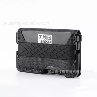 Aluminum Alloy Flip Leather Wallet RFID Anti-theft Shielding Money Clip Men's Wallet