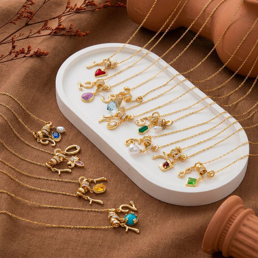 Independent station锁骨链 simple multi-pendant series elements stainless steel necklace copper