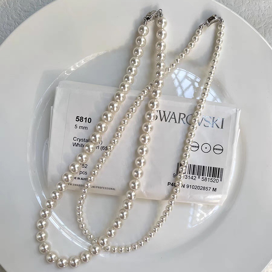 fever autumn winter natural freshwater pearl necklace women's niche neck chain sweater chain short