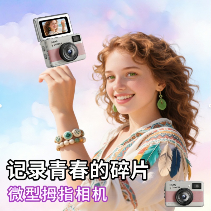 New Student CCD Small Camera Outdoor Portable Flip Screen Auto Focus HD Digital Camera