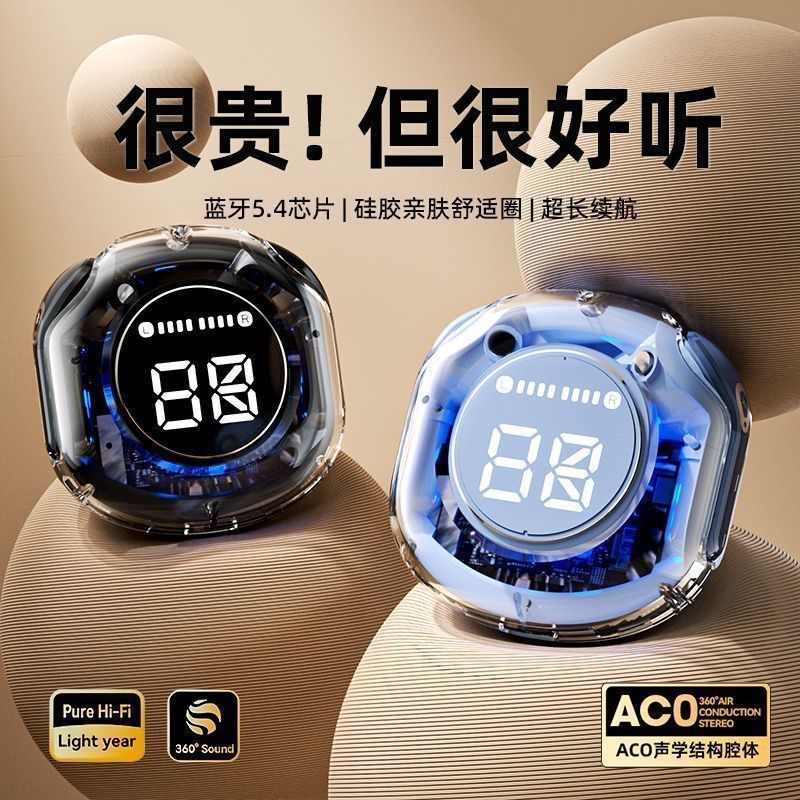 Wireless Bluetooth Earphones In-Ear Ultra-Long Battery Life Noise-Canceling High Sound Quality Sports Running Mini Ultra-Small Earbuds