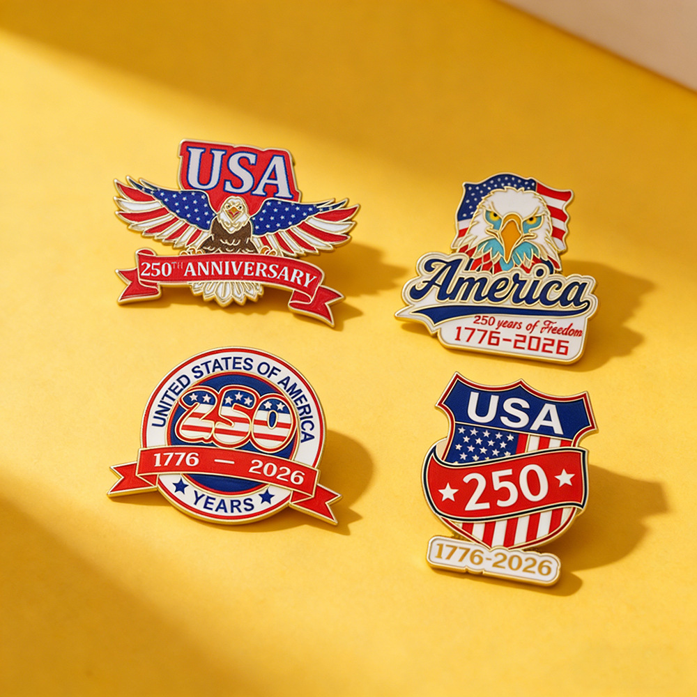2026 US 250th Anniversary Commemorative Badge Independence Day US Founding Anniversary Brooch