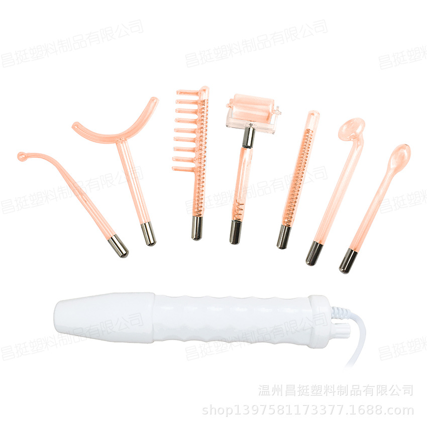 High-frequency 7-piece beauty device, red light therapy device, electric therapy comb, portable electric therapy stick, ozone