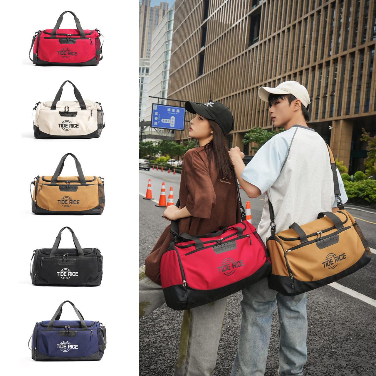 Brand Gym Bag Large Capacity Wet-Dry Separation Sports Travel Bag Handheld Crossbody Luggage Bag Customizable Logo