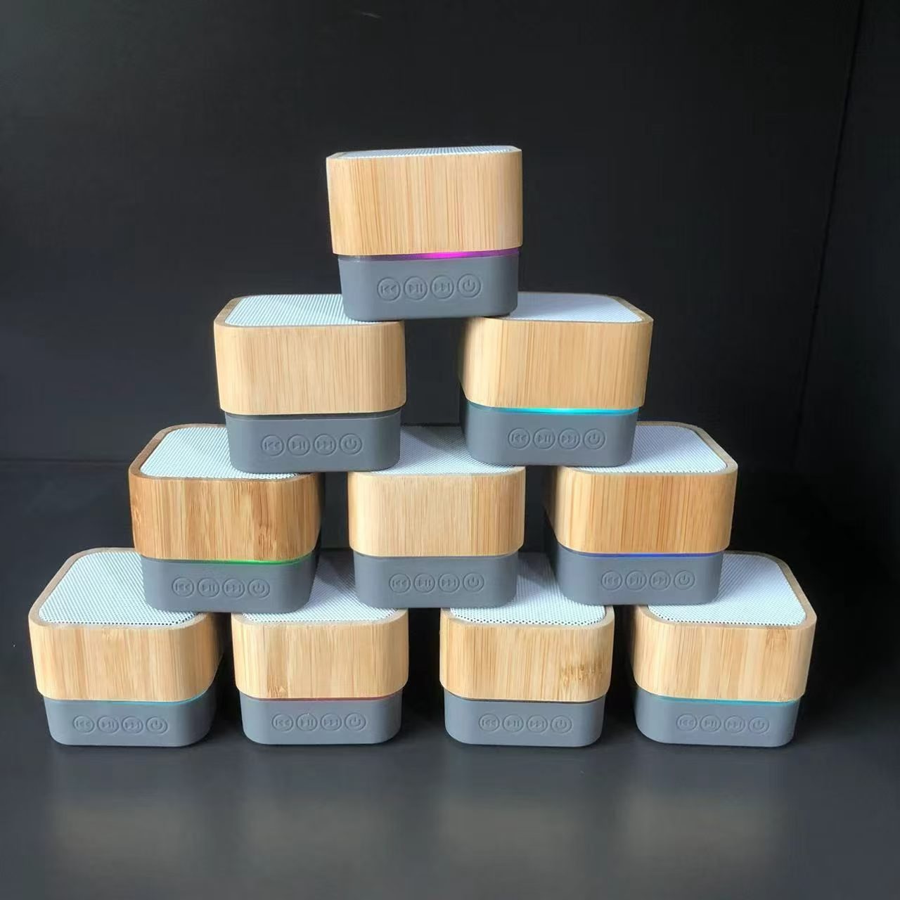 Wooden Bluetooth speaker mini small speaker wood wireless speaker card gift digital