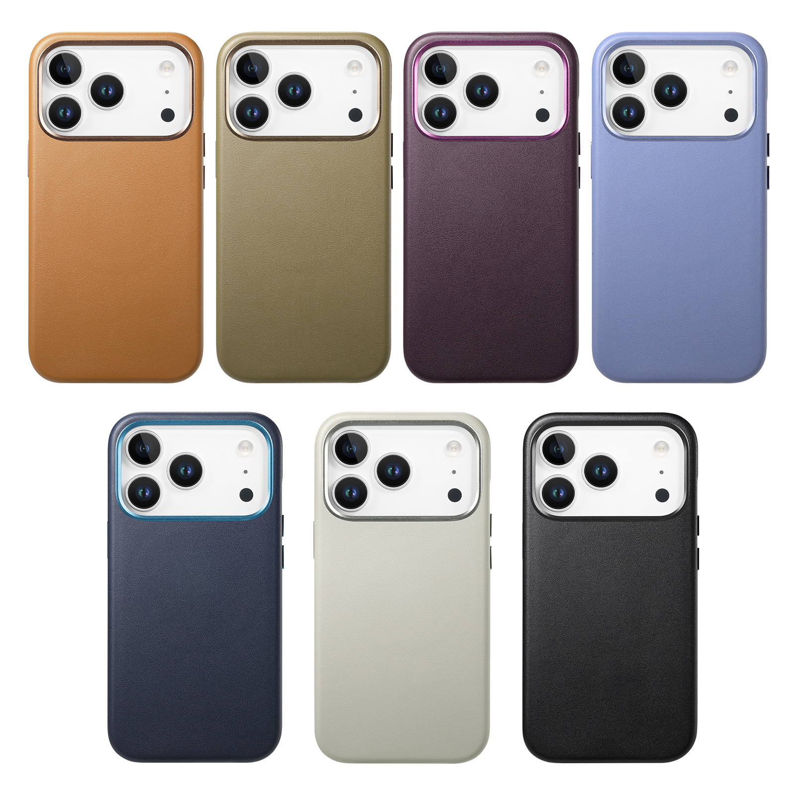 For iPhone18 official magnetic leather phone case N52 strong magnetic Apple 17pro protective case 16 case