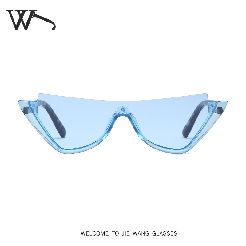 New Connected Sunglasses Half Frame Men's Sunglasses Women's Cat Eye Glasses
