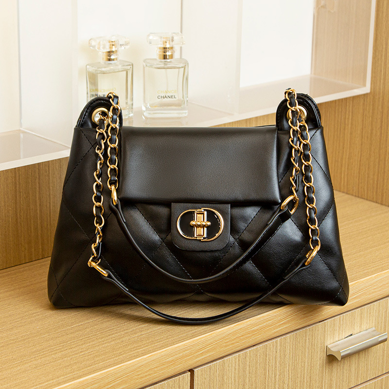 2026 women's bag diamond grid chain bag niche single shoulder crossbody bag