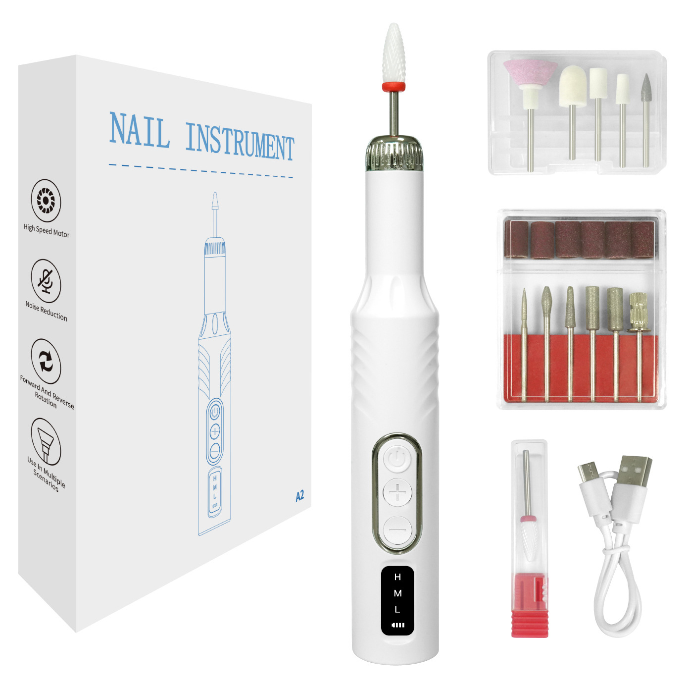 New product electric nail polishing machine small polishing nail remover nail machine remove dead skin set nail file quiet