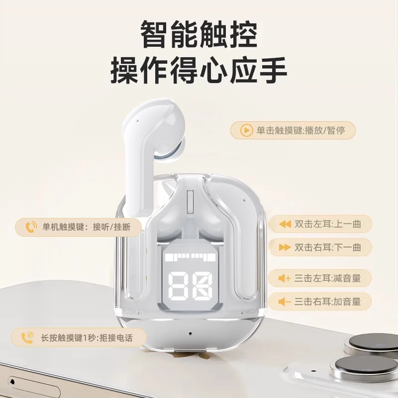 True Wireless New Bluetooth Earbuds In-ear Noise Reduction High Sound Quality Compatible with Apple Android All Gaming Digital Display