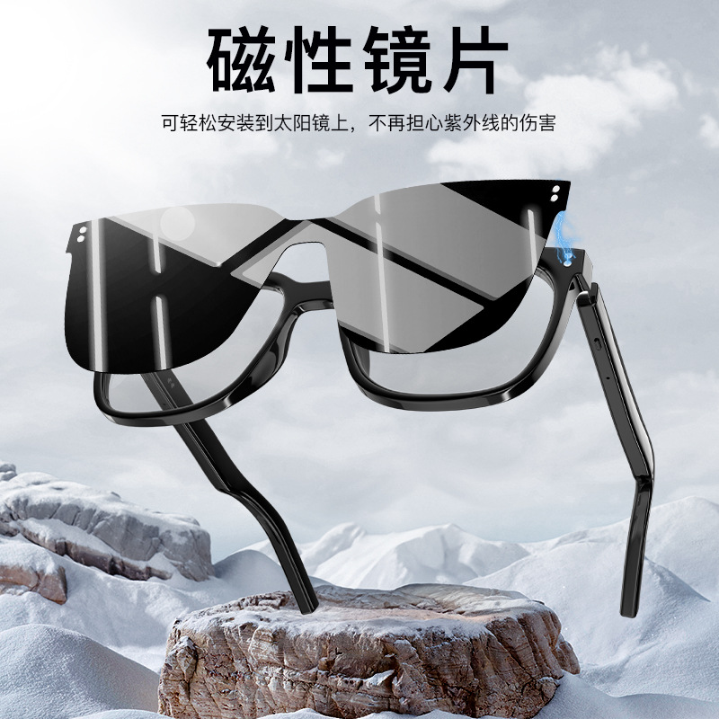 M10A Smart AI Translation Bluetooth Glasses Magnetic Dual Lenses Anti Blue Light UV with Polarized New
