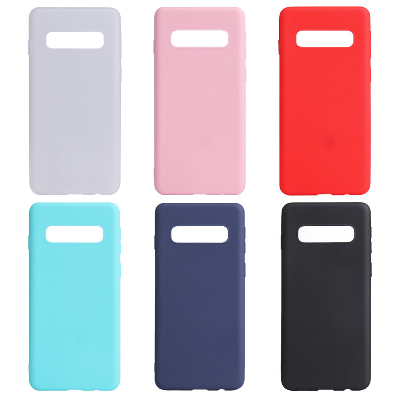 Applicable for Samsung S10 Phone Case S20plus Frosted NOTE20 Protective Case TPU Candy Color Full Wrap Silicone