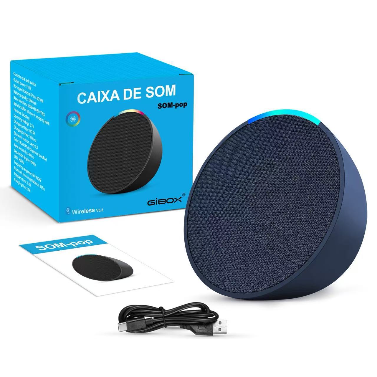 2026 new product Alaxe pop Bluetooth speaker wireless fabric card small audio heavy bass outdoor