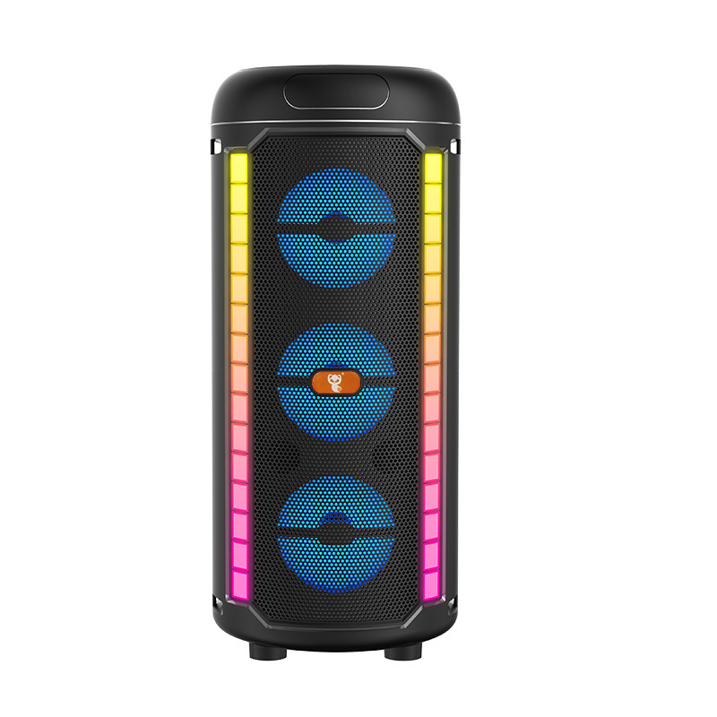 New 3-speaker 3-inch wireless square dance Bluetooth speaker outdoor portable home karaoke sound
