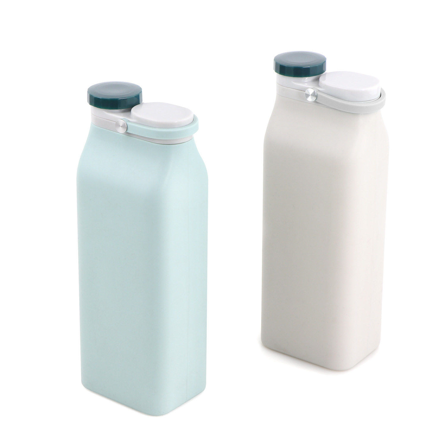 Outdoor sports portable silicone foldable water cup Nordic simple travel large capacity milk bottle gift