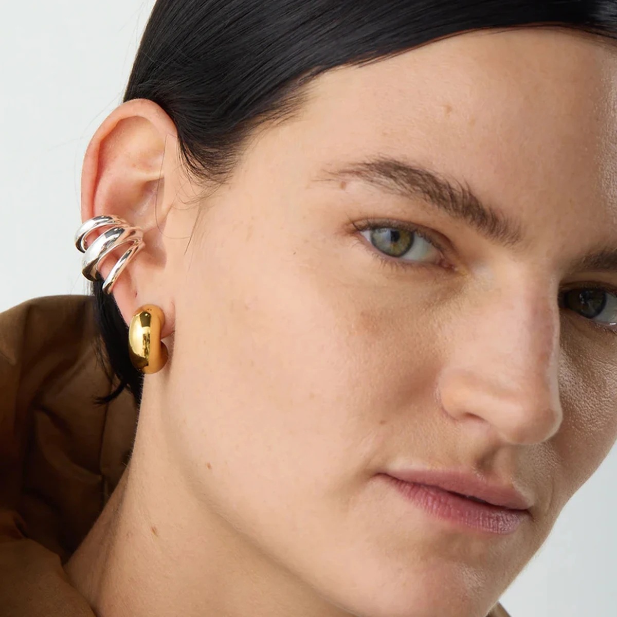 New Ins style titanium steel ear cuff no ear hole 18K gold stainless steel ear clip