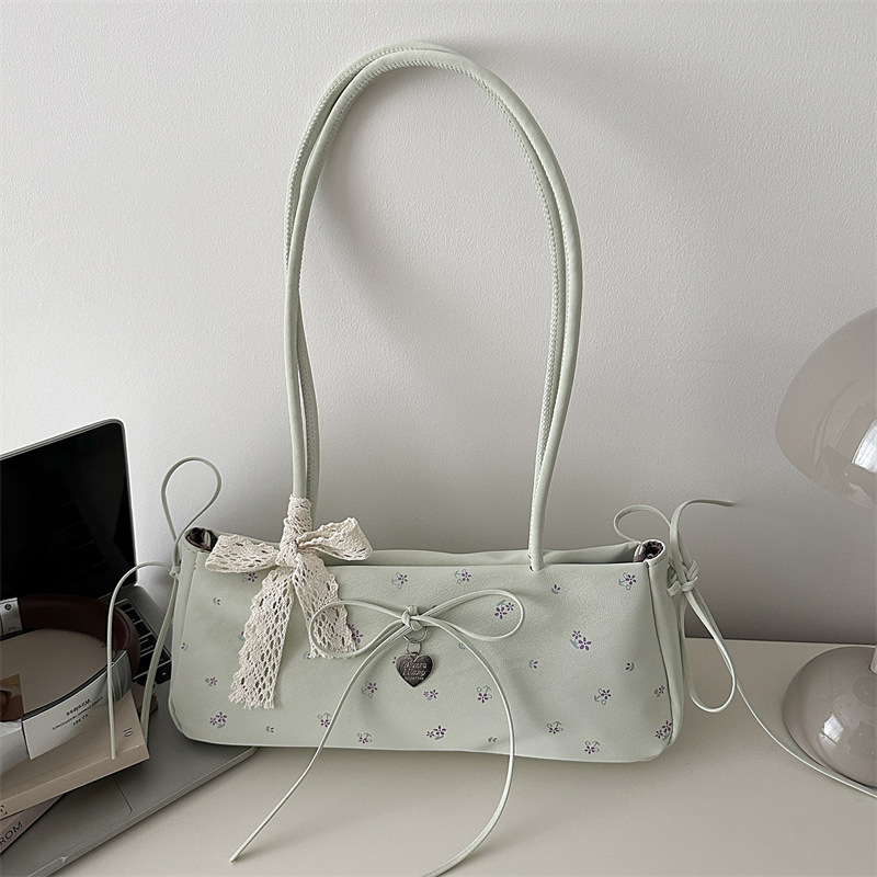 Spring Summer Niche Print Bags Women 2026 New Commute Shoulder Underarm Bags Handbags Baguette Bags
