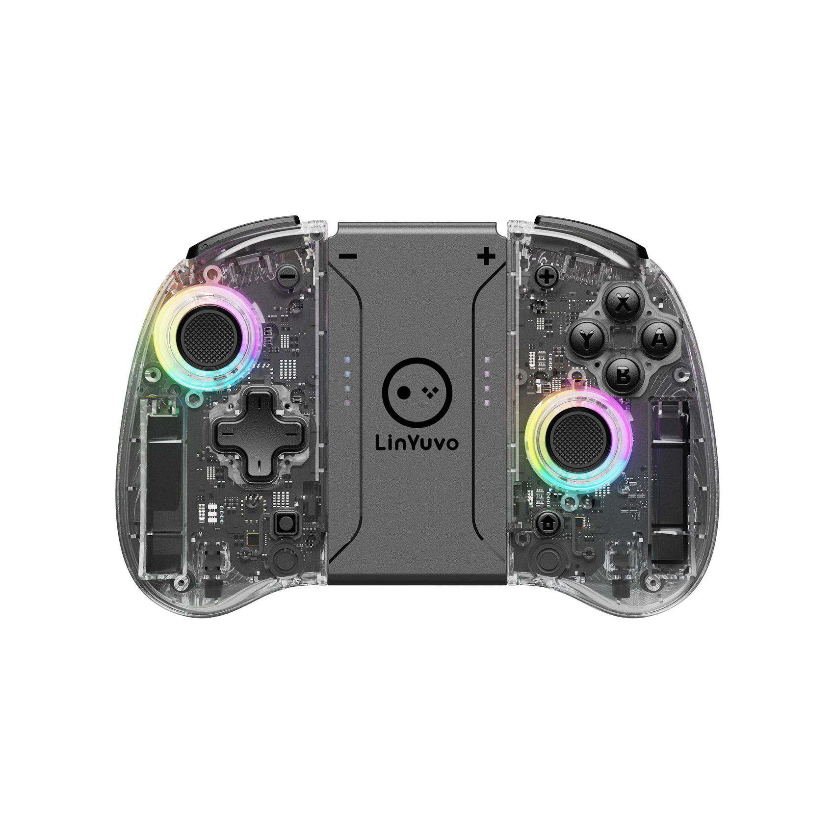 LinYuvo Lianyou switch joy con bluetooth handle colorful RGB rainbow light macro function left and right handle