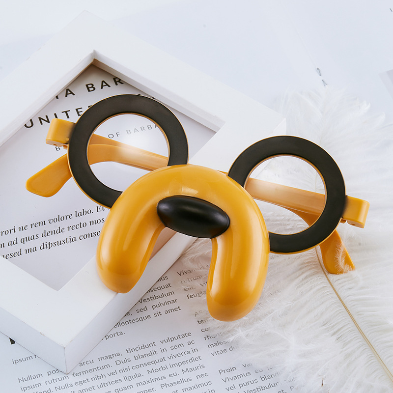 Children's sunglasses, cute decorative glasses for baby boys and girls, cartoon dog photo glasses frame