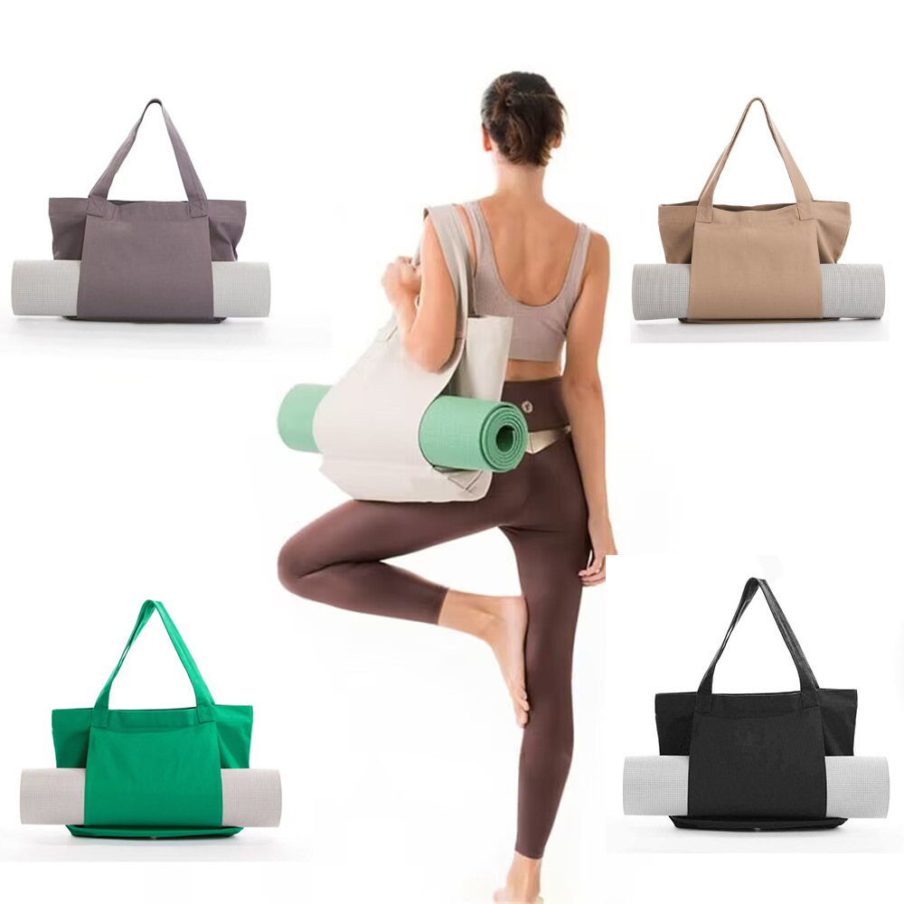 Yoga Pilates Mat Bag Canvas Tote Bag Outdoor Exercise Equipment Travel Yoga Mat Shoulder Bag
