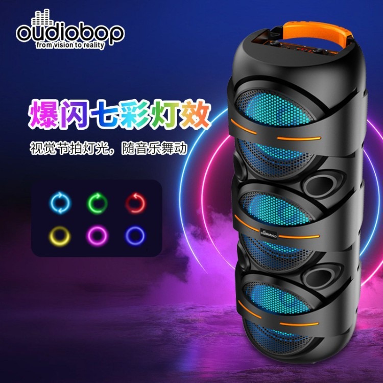 Export Outdoor Dual 12-inch Bluetooth Speaker Loud Volume Portable Square Dance Wireless Mic K Song Speaker