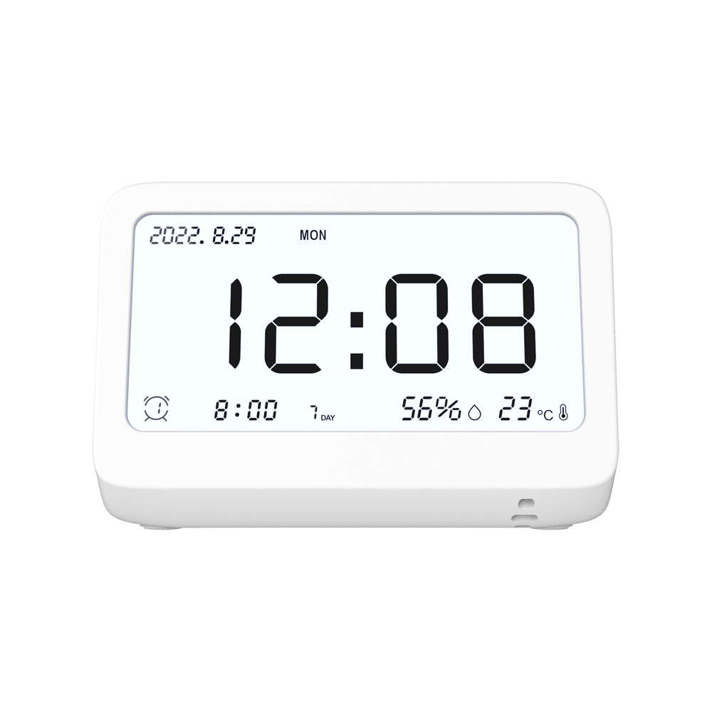 Simple Alarm Clock Student Wake Up Multi-function Electronic Clock Silent Multiple Alarms Temperature and Humidity Clock