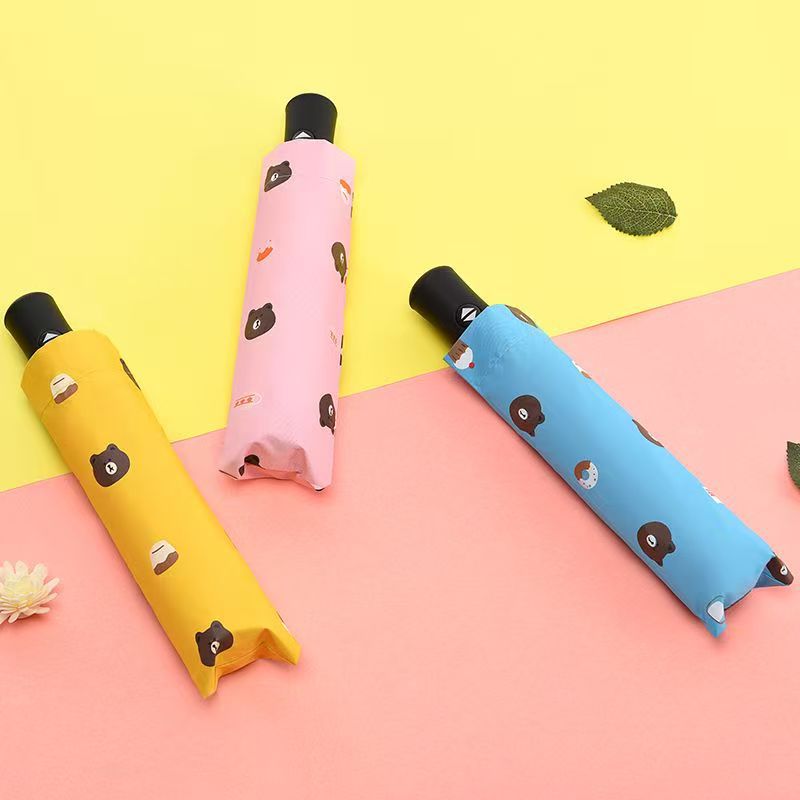 Custom Bear Automatic Sunscreen Umbrella Conference Gift Umbrella Logo Printing Corporate Procurement