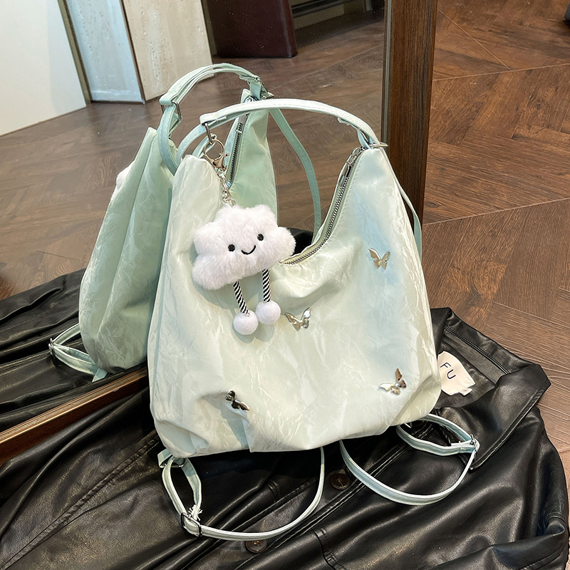 Large capacity commuting backpack women 2026 early autumn new butterfly underarm single shoulder bag tote bag