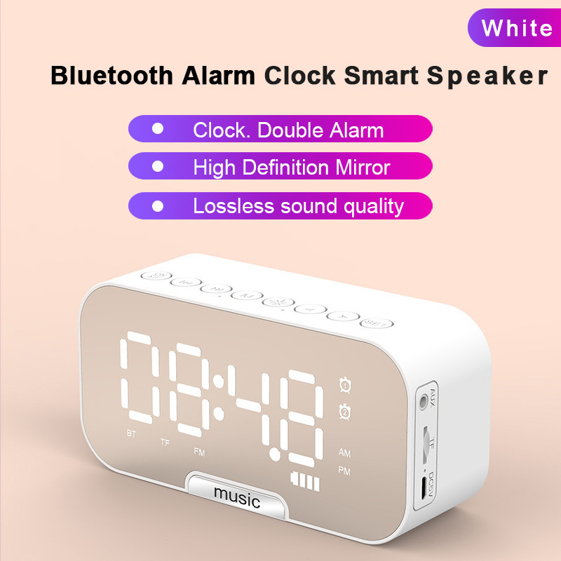 Strictly selected clock speaker Bluetooth speaker gift clock alarm smart speaker heavy bass card small speaker