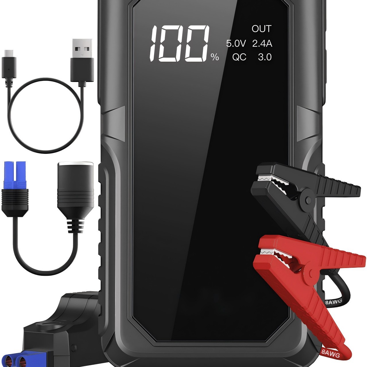 Car Emergency Start Power Supply Large Capacity 12v Jump Starter Ignition Emergency Strong Start Jump Start