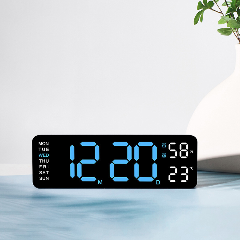 5503 Electronic Clock Simple Multifunctional Rectangle Large Font Alarm Clock Hanging or Standing