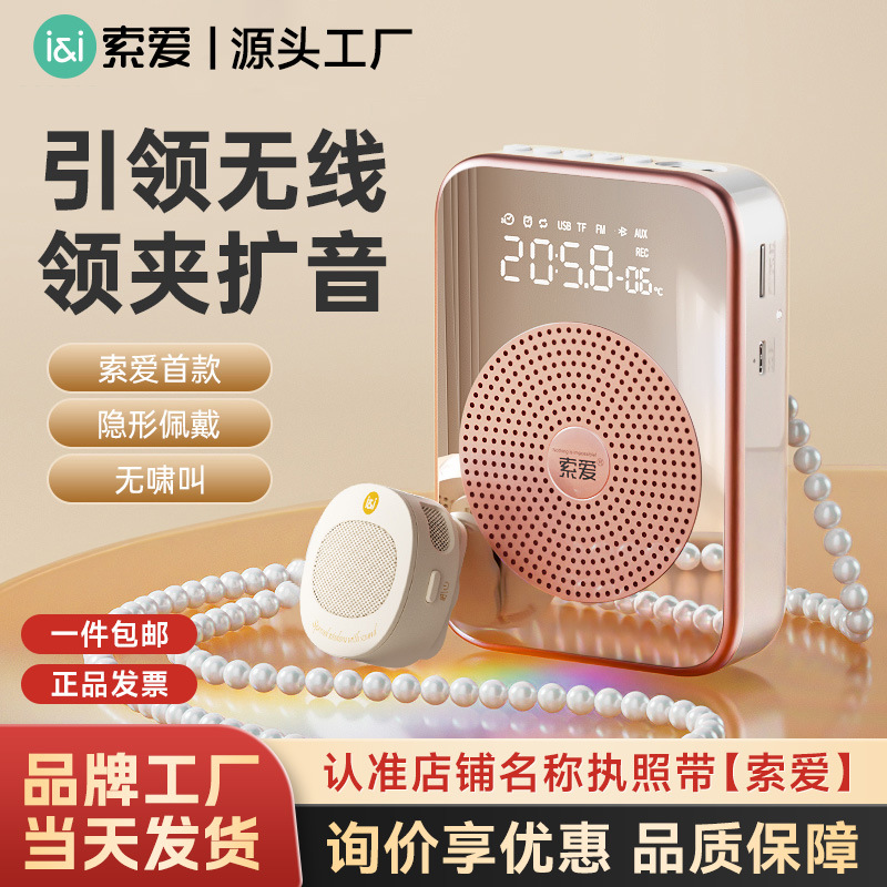 Soai S350 Clip-on Version Bee Amplifier Teacher Special Wireless Ear Microphone Classroom Tour Guide Speaker
