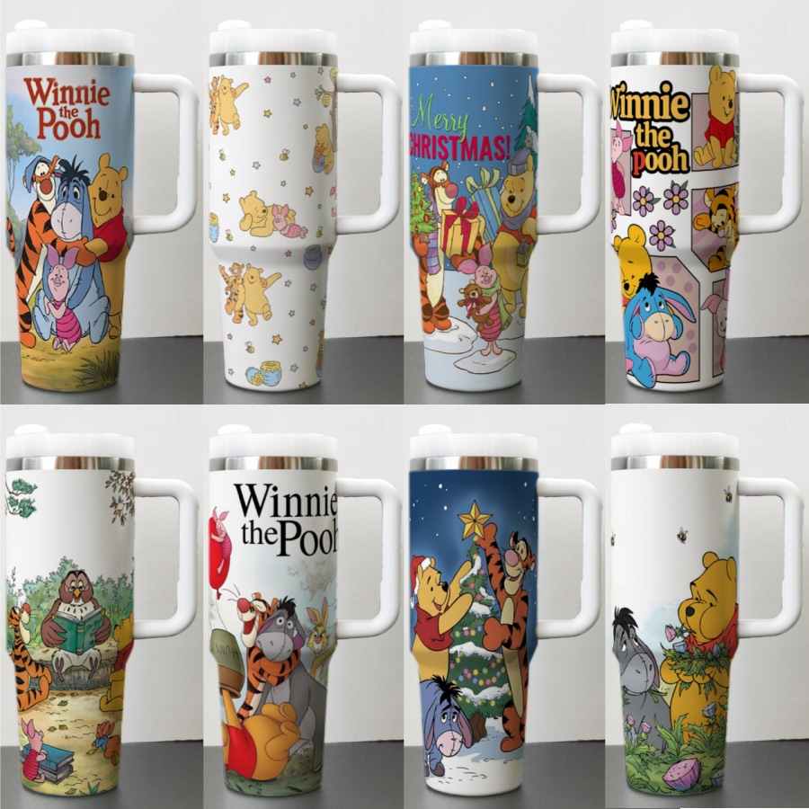 Stainless steel thermal cup Tumbler car cup Winnie custom 40OZ large capacity ice霸 cup