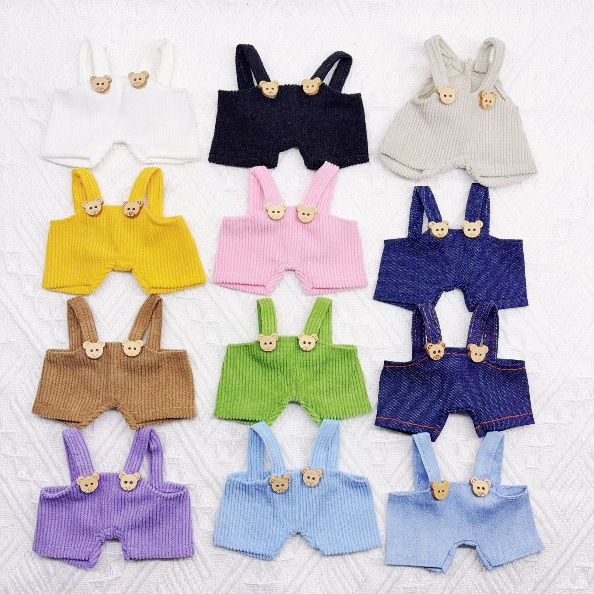Doll Clothes Doll Pants 10cm 15cm Suspenders Gate Dog Plush Doll Accessories Shirley Mei Clothes Pants Cute