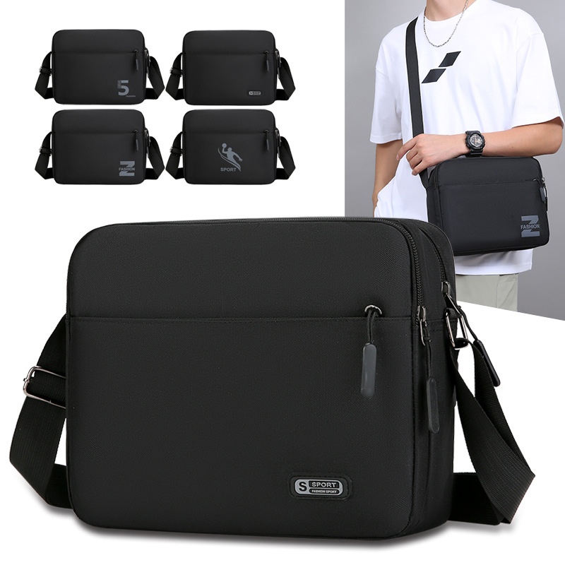 Oxford cloth men's single shoulder crossbody bag sports small bag large capacity simple casual sports backpack